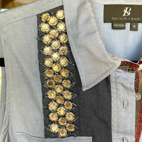 Sachin + Babin sleeveless Blouse Size 8 - Picture 4 of 9